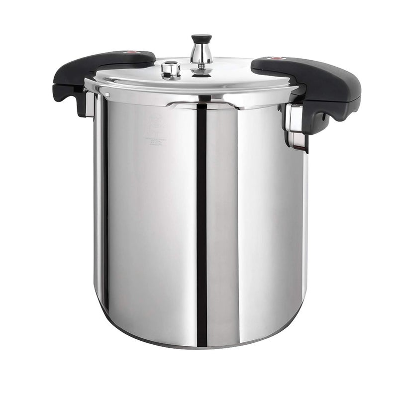 Buffalo Pressure Cooker 21 Qt Stainless Steel  Large Canning Pot with Lid for Home Commercial Use  Easy to Clean Any Stove Top Pressure Canner Can Cooker  SG Certificate QCP420
