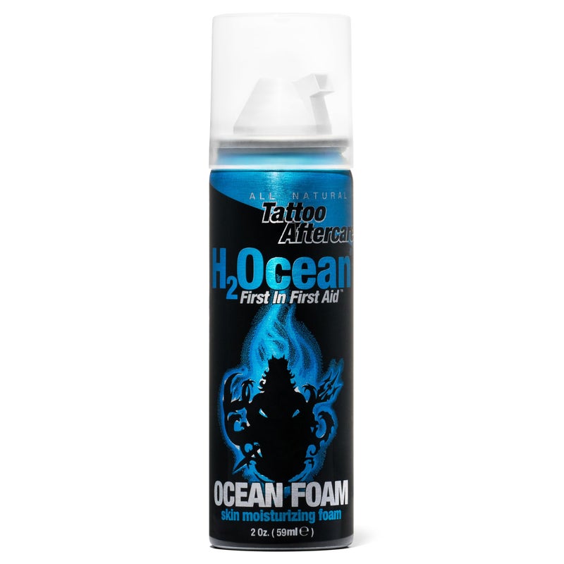 H2Ocean Ocean Foam Tattoo Aftercare, Water Based Ink Sealer & Skin Moisturizer 2oz - Image 1