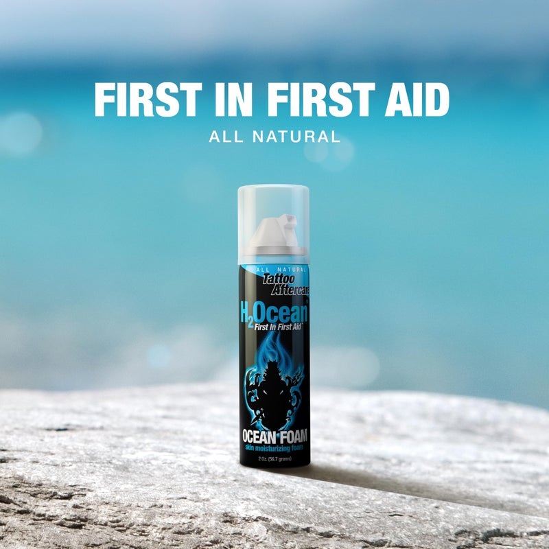 H2Ocean Ocean Foam Tattoo Aftercare, Water Based Ink Sealer & Skin Moisturizer 2oz - Image 5