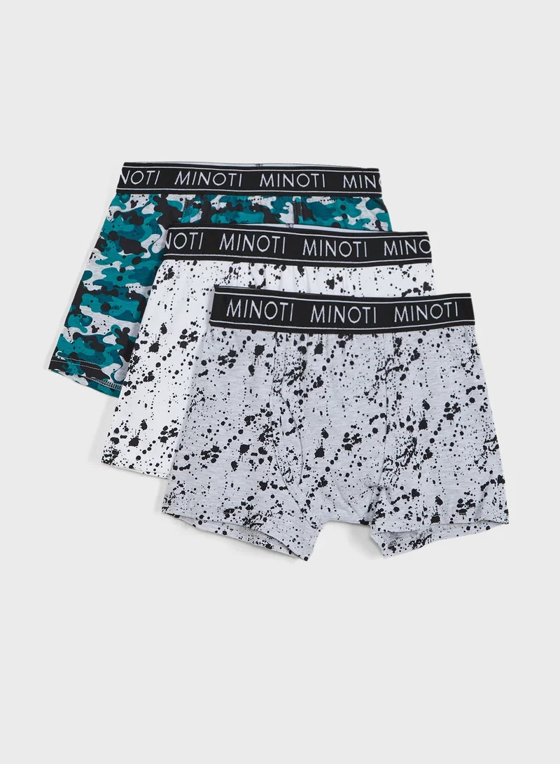 MINOTI Youth 3 Pack Assorted Boxers