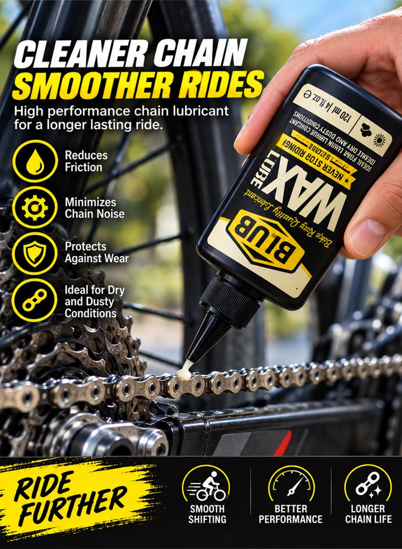 BLUB Wax Lube 120ml | Mountain Bike and Road Bike Chain Wax | Bicycle Chain Oil, MTB Bike Grease | Bicycle Chain Lubricant, Bike Wax | Bicycle Chain Wax - Image 4