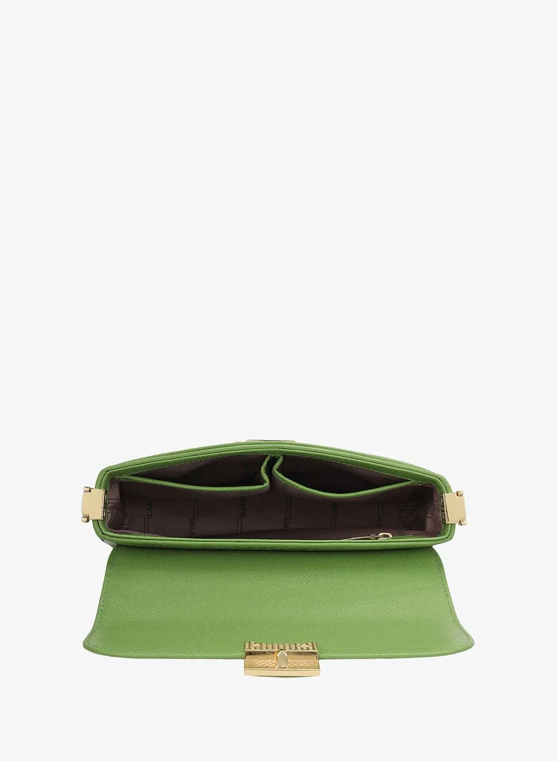 Da Milano Kiwi Small Croco Leather Shoulder Bag - Kiwi for Women | Best Price UAE