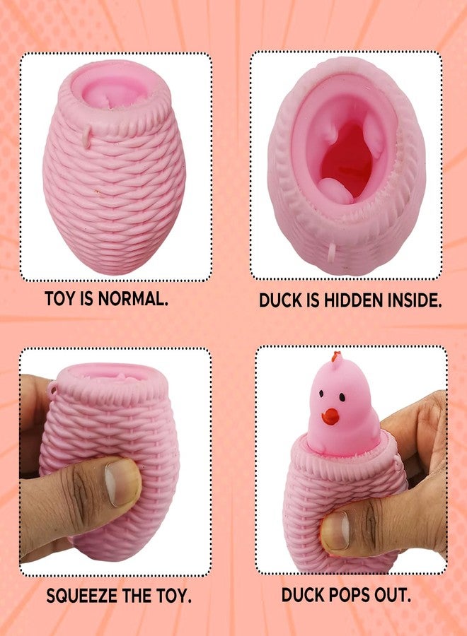 أن أتش آر لعبة NHR Pop Up Animal Squishy للأطفال، لعبة سيليكون ناعمة لتخفيف التوتر مع أرنب وبطة، ألعاب ضغط لتخفيف التوتر للأطفال الصغار والأطفال (عبوة من 3 قطع) - Image 2