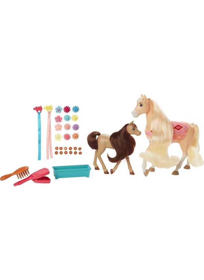 Mattel Games - Spirit Stable Style Chica Linda (8 In) Foal Figure Hair Tool & Styling Accessories Brush Mirror Great Gift For Ages 3 Years Old & Up - Image 1