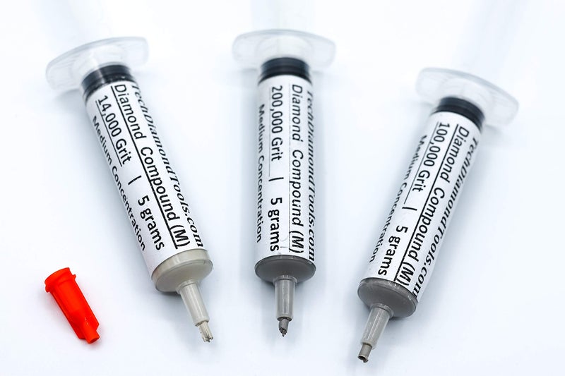 TechDiamondTools Kit of 3 Diamond Lapping Paste Polishing Compound 600 1050 1500 Grit Lapidary Paste for Rock Glass Metal Jewelry Resin Marble with High Concentration of Diamond Powder USA Made - Image 3