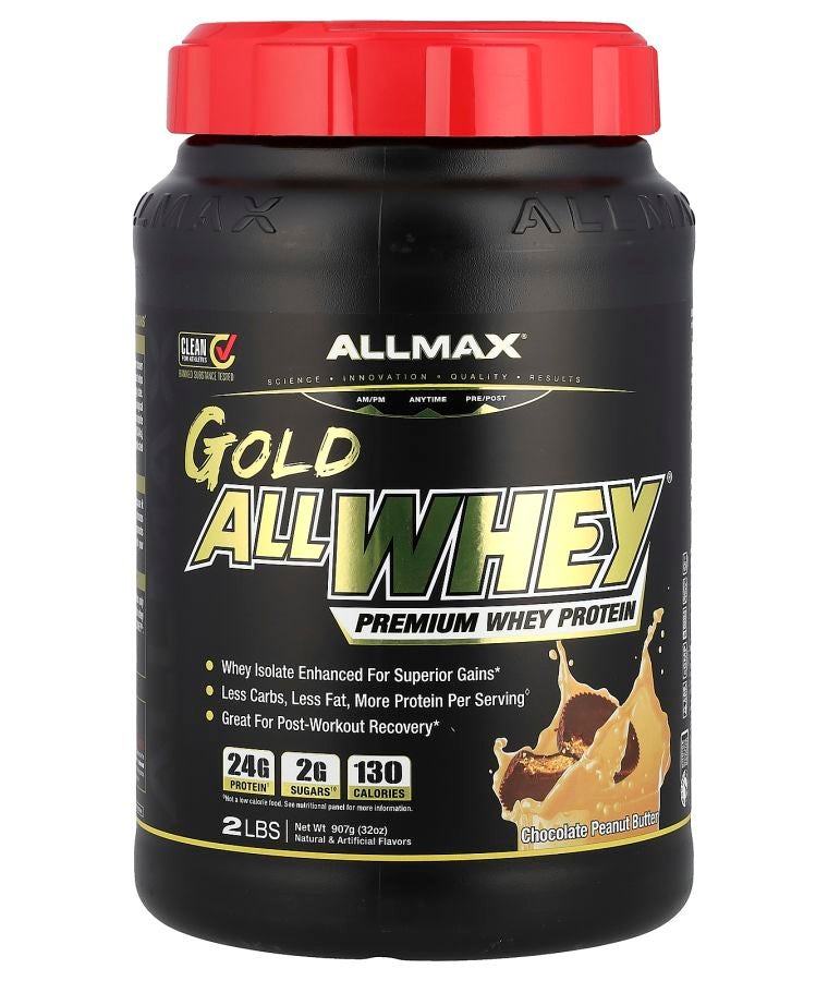 Allmax GOLD ALLWHEY® Premium Whey Protein Chocolate Peanut Butter 2 lbs (907 g)
