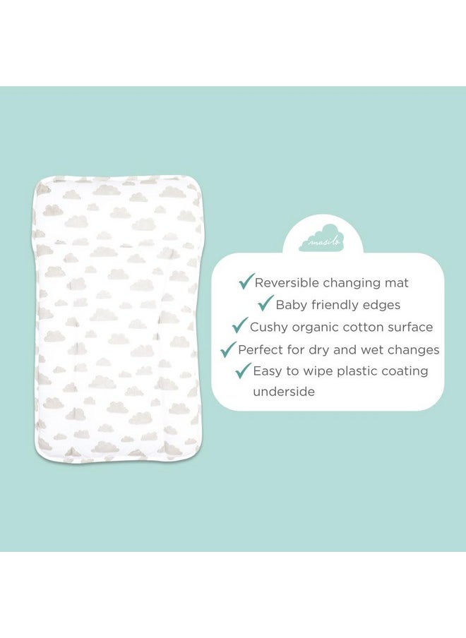 Masilo Organic Cotton Baby Changing Mat For Newborn Baby Essentials Unisex Chevron Yellow  - Image 5