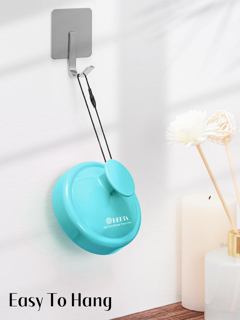 HEETA Hair Scalp Massager for Hair Growth, Shampoo Brush, Scalp Scrubber Exfoliator with Soft Silicone Bristles for Dandruff Removal to Relieve Stress, Wet Dry Use, Green - Image 5