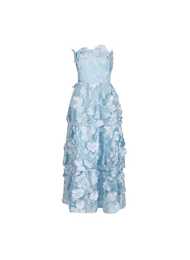 Madam Uniq Floral Strapless Midi Dress - Image 2