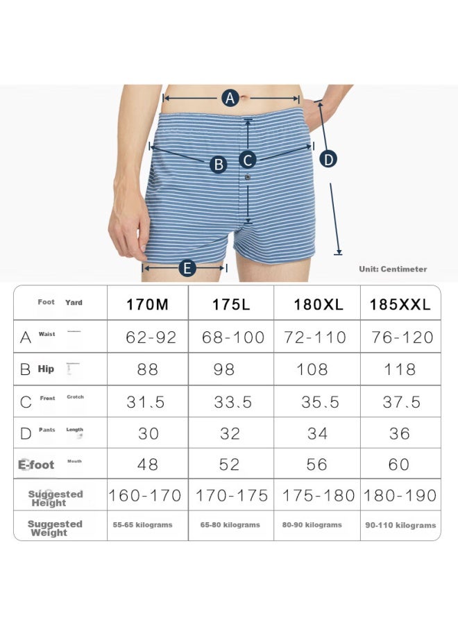 Bxman Pure Cotton Loose Boxer Briefs For Men, Knitted Elastic Aro Pants, Plus Size, 3 Pairs B91315, 175l - Image 5