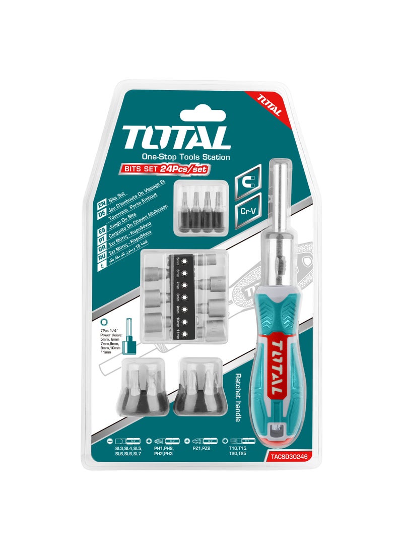 TOTAL Multi-Function Screwdriver Set with 23 Accessories - Image 1
