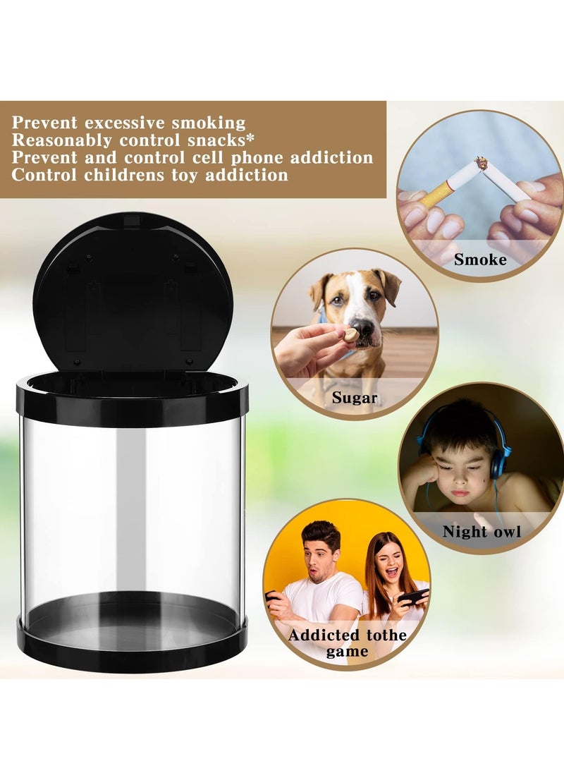 Generic - Multi-Purpose Time Lock Box for Phones, Snacks, and Games - Timed Locking Container with UV Timer to Control Addictions (Clear Black) - Image 1