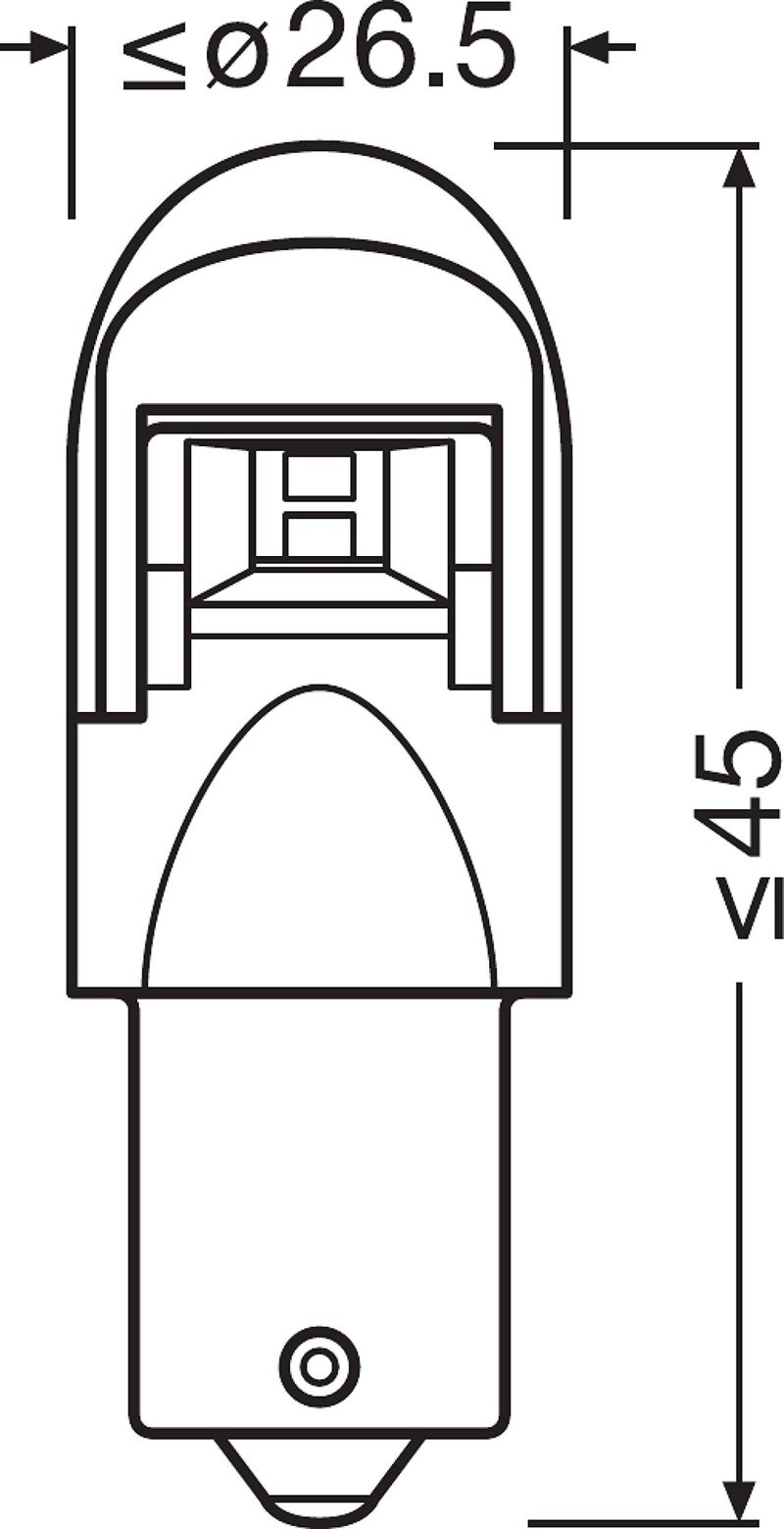 Osram LED 6000K Bulbs Set of Two 12V 2W P21W BA15s LED 7556 retrofit 7556CW-02B - Image 5
