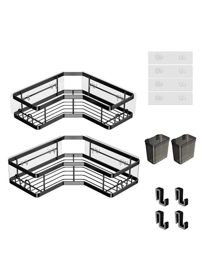 Kitchen bathroom rack corner tripod soap rack, stainless steel shower rack on bathroom wall, bathroom bathroom storage wall rack  - Image 1