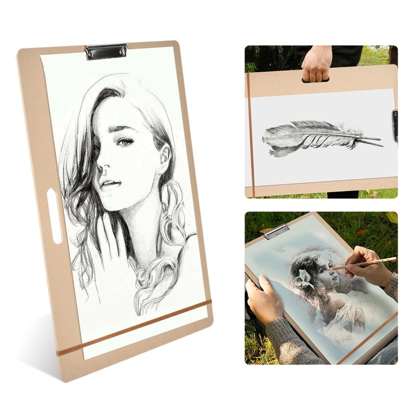 لوحة رسم خشبية محمولة لطلاب الفنون بحجم 8K 45×60 سم للرسم واللواء في الداخل والخارج - Image 1