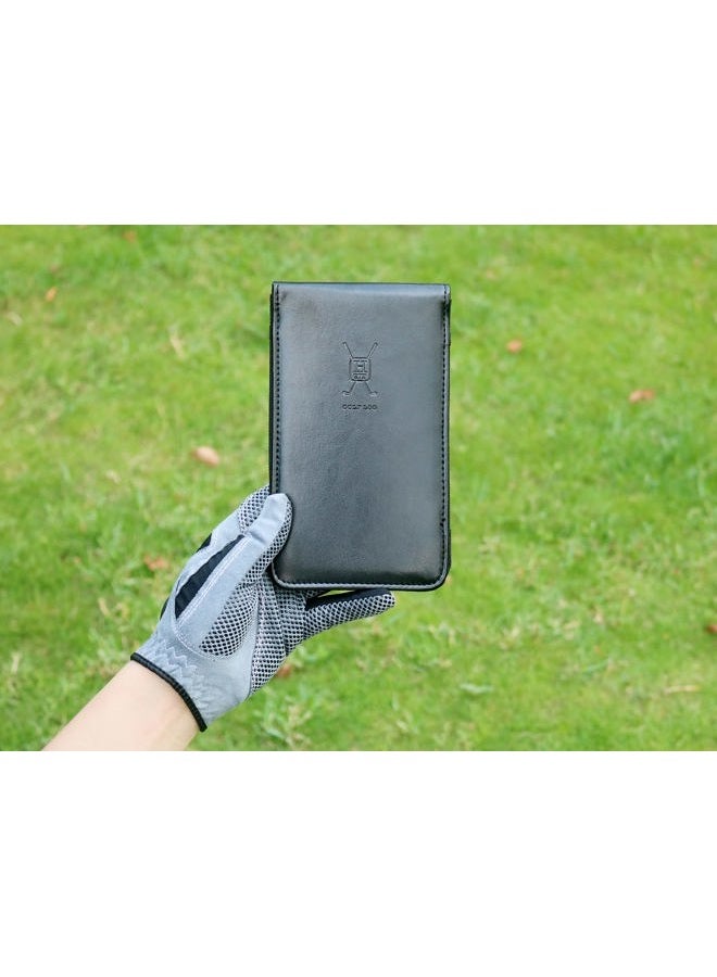 Handy Picks Leather Golf Scorecard Holder | Yardage Book Cover | Scorecard n Pencil Included | Black - Image 5