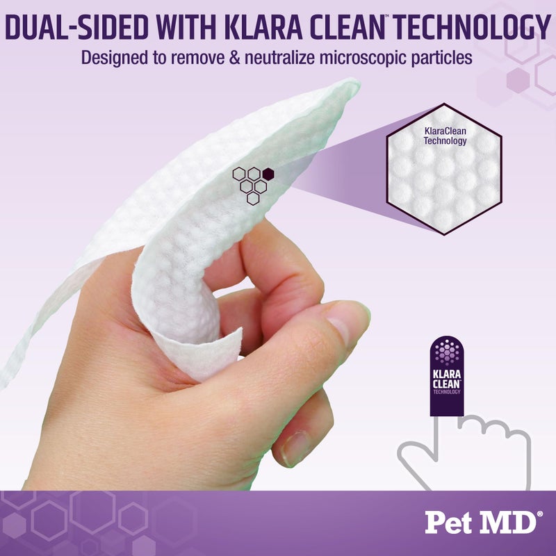 Pet MD Tris Ear Finger Wipes for Dogs & Cats - Multipurpose Cleansing Solution Cat Ear Wipes & Puppy Ear Cleaner - Pet Safe Cleaner to Clean and Remove Debris - 50ct - Image 5