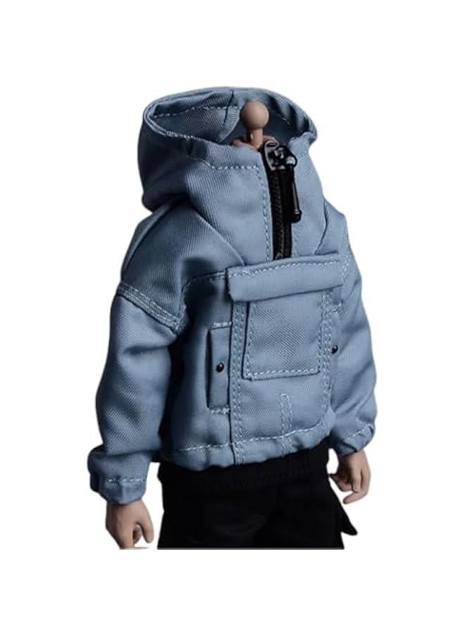 1/12 Scale Figure Doll Clothes: Grayish Blue Storm Jacket for 6-inch Collectible Action Figure AT202203D (AT202203D Grayish Blue) - Image 2