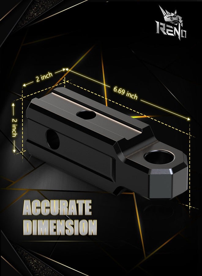 Reno موصل رينو، موصل سحب 2 بوصة مع مجموعة دائرية 3/4 بوصة - قوي للغاية بقدرة 45,000 رطل متوافق مع الشاحنات والسيارات الرياضية متعددة الاستخدامات 4x4 لاستعادة السحب (ألمنيوم، أحمر) - Image 3