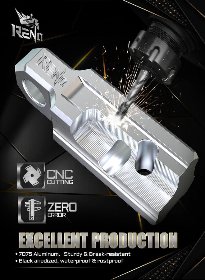 Reno موصل رينو، موصل سحب 2 بوصة مع مجموعة دائرية 3/4 بوصة - قوي للغاية بقدرة 45,000 رطل متوافق مع الشاحنات والسيارات الرياضية متعددة الاستخدامات 4x4 لاستعادة السحب (ألمنيوم، أحمر) - Image 2