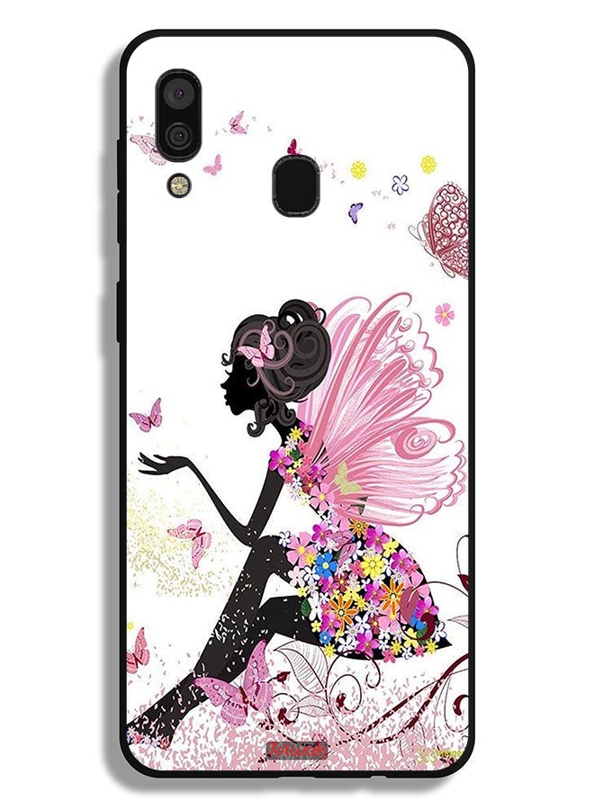Tolwak Samsung Galaxy A20 Protective Case Cover Butterfly Girl Artwork - Image 1