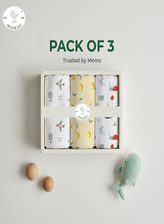 Mookoo Muslin Wash Cloth for New Born Baby | Soft Handkerchief | Muslin Burp Cloths & Baby Face Towels Newborn|PO6(Airplane,Banana,Snail) - Image 5