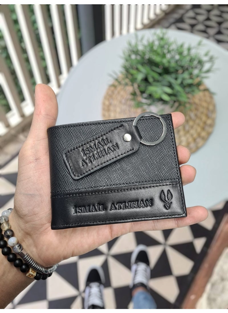 VISSO 1272 Wallet + Keychain Leather Personalized Set  - Image 1
