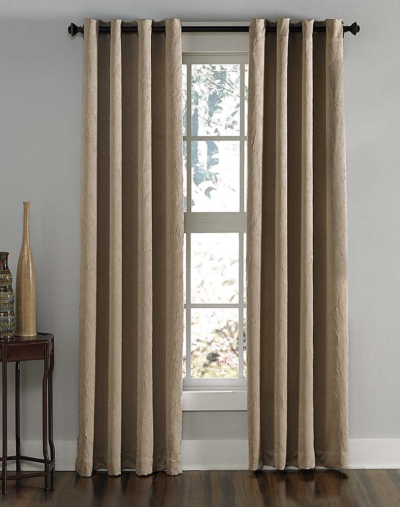 Curtainworks Lenox Grommet Curtain Panel 50 by 120 Taupe