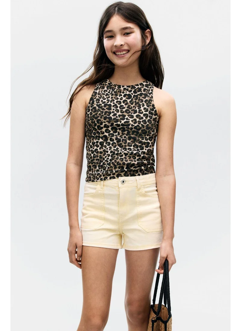 H&M Printed cotton vest top