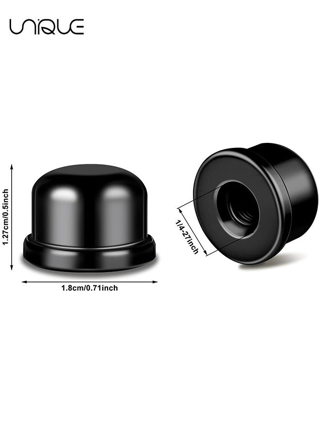Unique Lamp Finial Knob, Lamp Accessories1/2 Inch Tall Lamp Finials Plated Steel Finials Tapped 1/4-27 for Lamp Harp Tops (8 Pieces, Black)  - Image 2