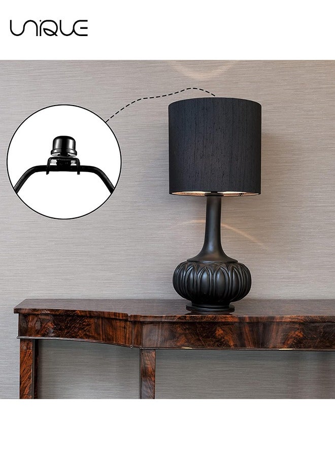 Unique Lamp Finial Knob, Lamp Accessories1/2 Inch Tall Lamp Finials Plated Steel Finials Tapped 1/4-27 for Lamp Harp Tops (8 Pieces, Black)  - Image 5