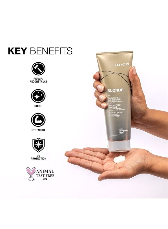 JOICO Blonde Life Brightening Conditioner | For Blonde Hair | Illuminate Hydration & Softness | Add Softness & Smoothness | Sulfate Free | With Monoi & Tamanu Oil | 8.5 Fl Oz - Image 4
