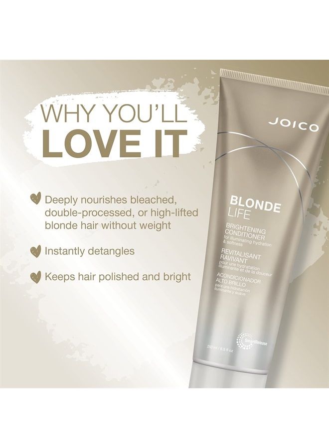 JOICO Blonde Life Brightening Conditioner | For Blonde Hair | Illuminate Hydration & Softness | Add Softness & Smoothness | Sulfate Free | With Monoi & Tamanu Oil | 8.5 Fl Oz - Image 2