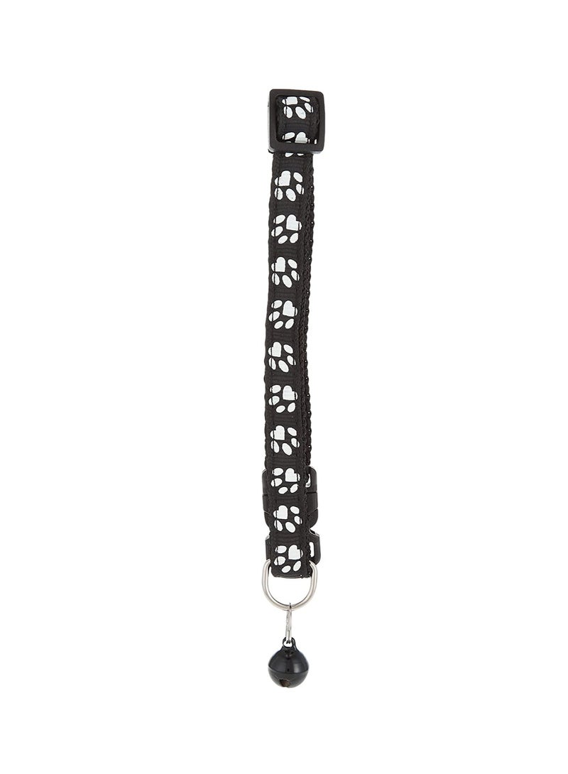 Adjustable Cat Collar Cute Pet Collar with Removable bell for Cats Small Dogs Black