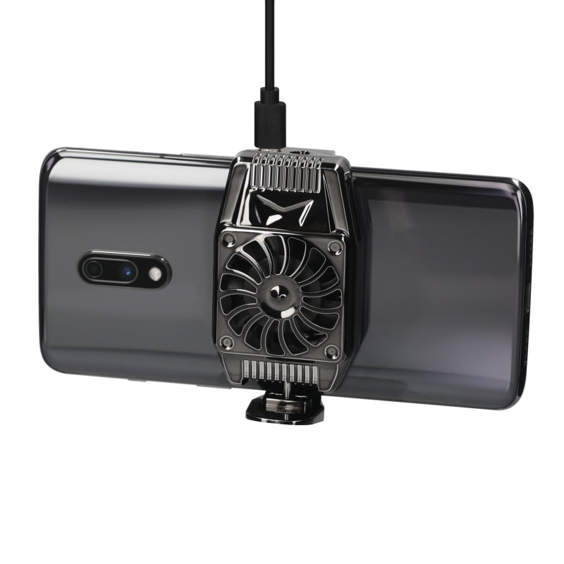 Mobile Phone Cooler: 9-Leaf Turbo Silent Fan, Mini Lightweight Stretchable Fit For 4-6.7 Inch Phones - Rechargeable Or USB Powered Option For Gaming, Video Watching, Outdoor Use - Image 2