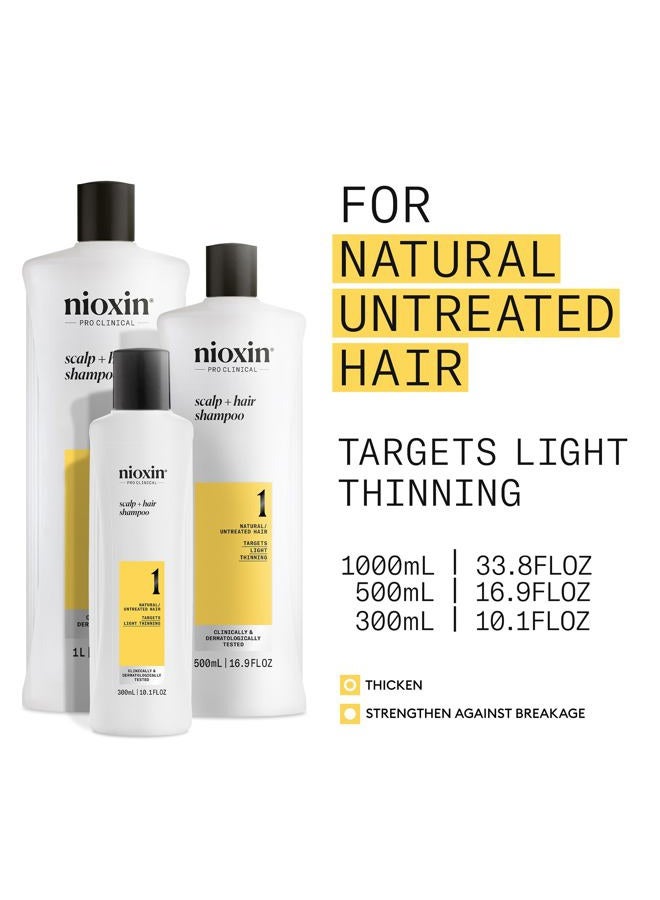 Nioxin Derma Purifying System 1 Cleanser Shampoo (Natural Hair, Light Thinning) 500ml/16.9oz - Image 3