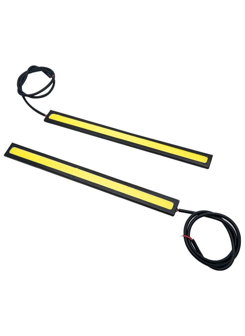 Generic - Ultra Bright COB Fog Light Strips for Cars - Waterproof LED Daytime Running Light Bar, High Visibility and Energy Efficient (2 Pcs) - Image 1