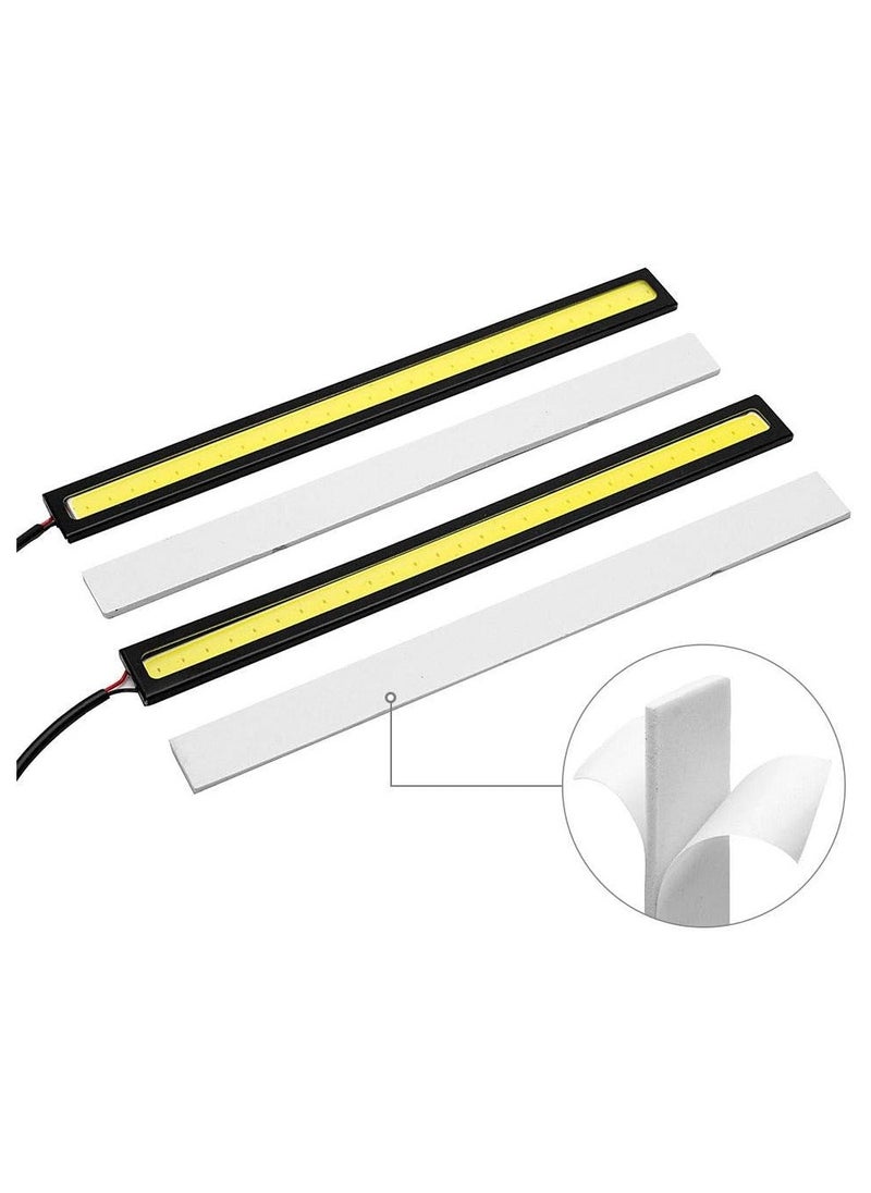 Generic - Ultra Bright COB Fog Light Strips for Cars - Waterproof LED Daytime Running Light Bar, High Visibility and Energy Efficient (2 Pcs) - Image 1