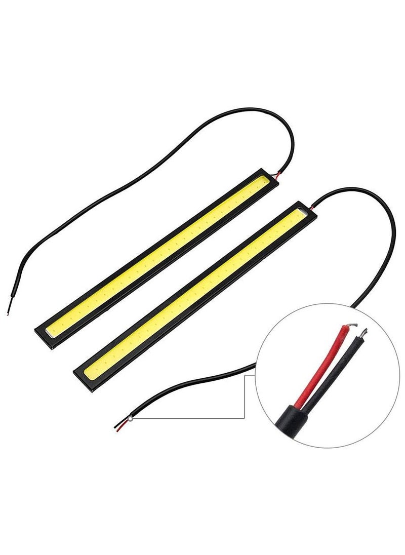 Generic - Ultra Bright COB Fog Light Strips for Cars - Waterproof LED Daytime Running Light Bar, High Visibility and Energy Efficient (2 Pcs) - Image 1
