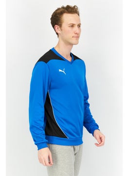 PUMA Men Sportswear Fit Brand Logo Sweatshirt, Blue/Black  - Image 3