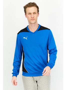 PUMA Men Sportswear Fit Brand Logo Sweatshirt, Blue/Black  - Image 1