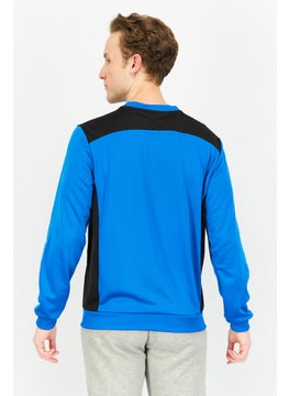 PUMA Men Sportswear Fit Brand Logo Sweatshirt, Blue/Black  - Image 4