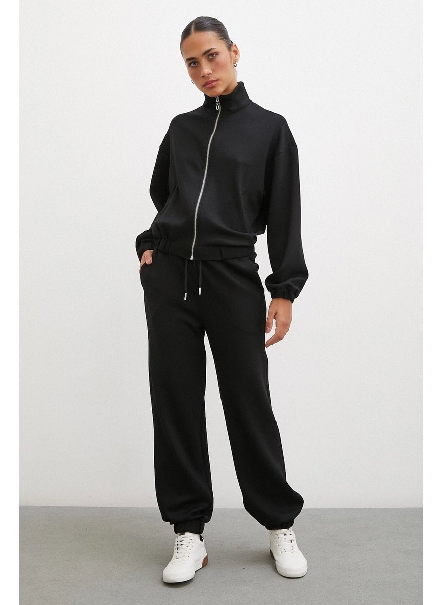 Never More Zippered Sweatshirt Black  - Image 4