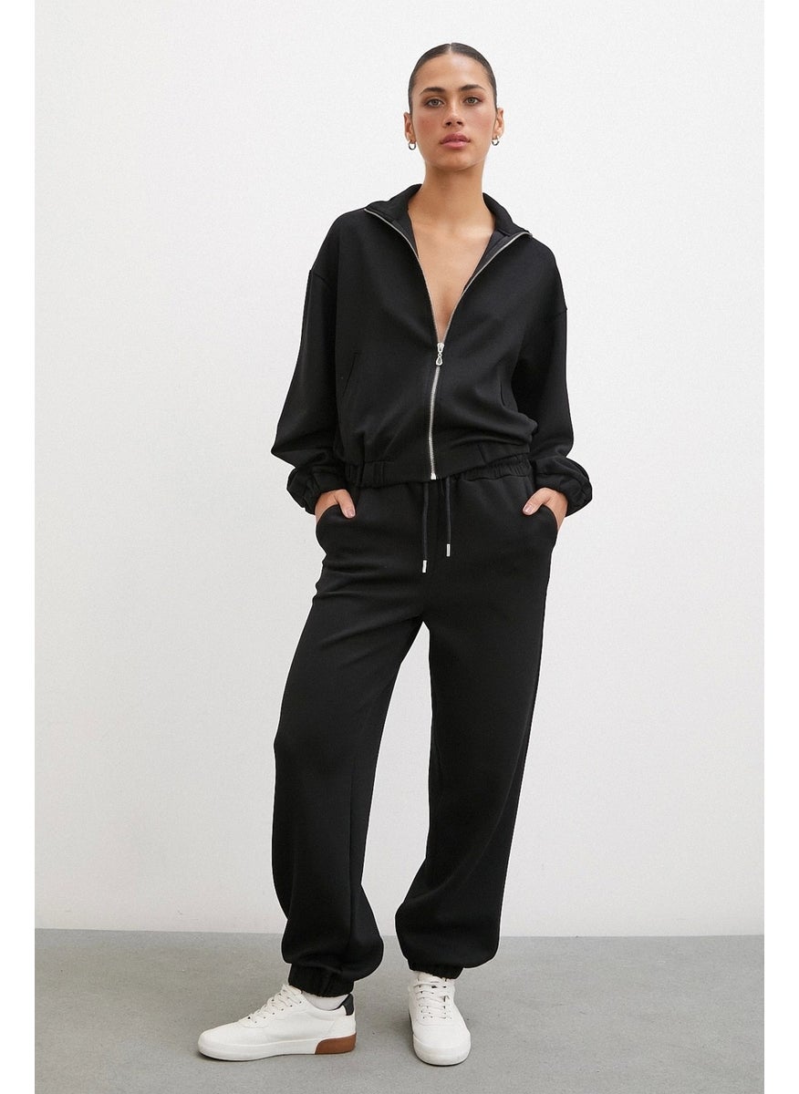 Never More Zippered Sweatshirt Black  - Image 5