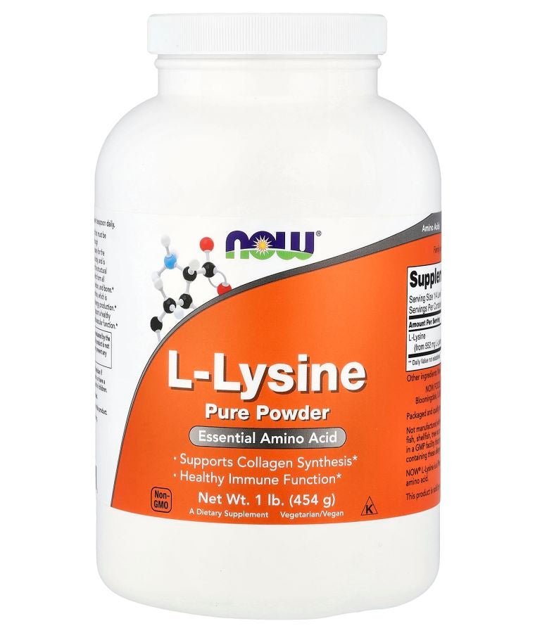 now L-Lysine Pure Powder 1 lb (454 g)