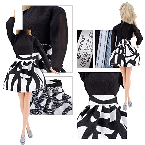 E-TING Handmade Doll Clothes Short Skirt Jumpsuits Office Style Wears Dress for 11.5 inches Dolls (3 Sets;Shoes are not Included) - Image 5