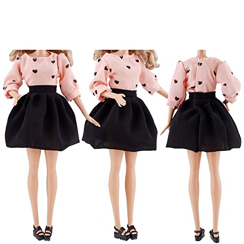 E-TING Handmade Doll Clothes Short Skirt Jumpsuits Office Style Wears Dress for 11.5 inches Dolls (3 Sets;Shoes are not Included) - Image 4