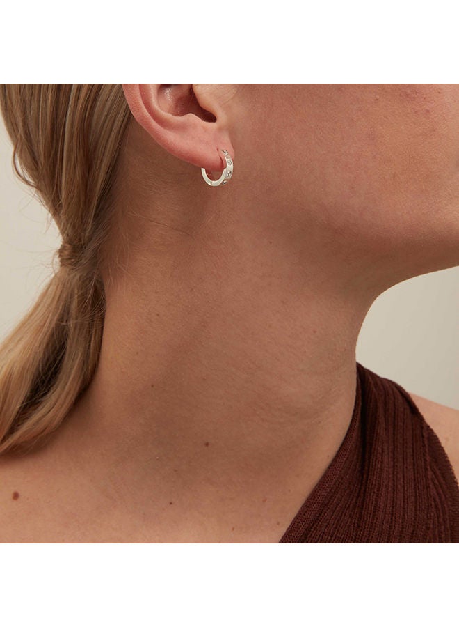 ORELIA LONDON SW Stone Set Huggie Hoops CRY - Image 2