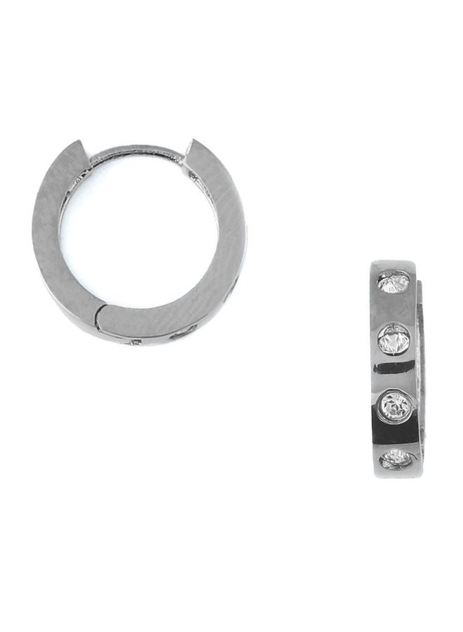 ORELIA LONDON SW Stone Set Huggie Hoops CRY - Image 1