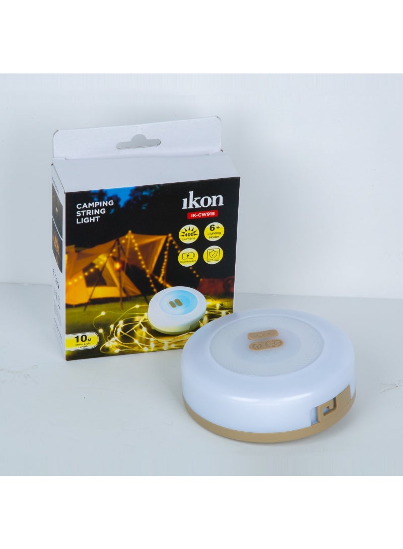 Ikon Rechargeable Camping String Light IK-CW915, White